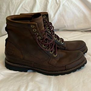Timberland brown leather boots. Size 11M. Like new.